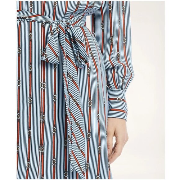 Brooks Brothers Georgette Silk Shirt Dress *missing belt - Picture 3 of 12